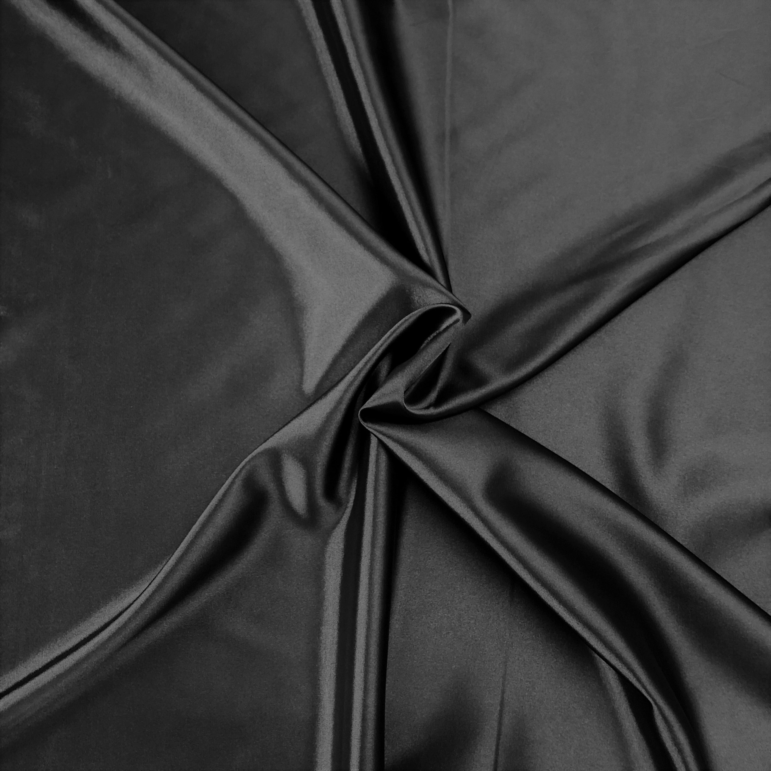 Dark Grey Stretch Satin Dressmaking Fabric Stretch - Amble Pin Cushion