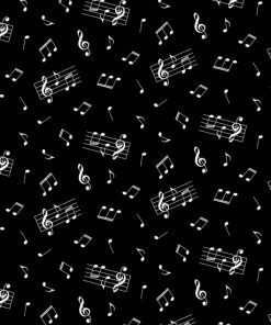 music notes black white nutex 8600 102