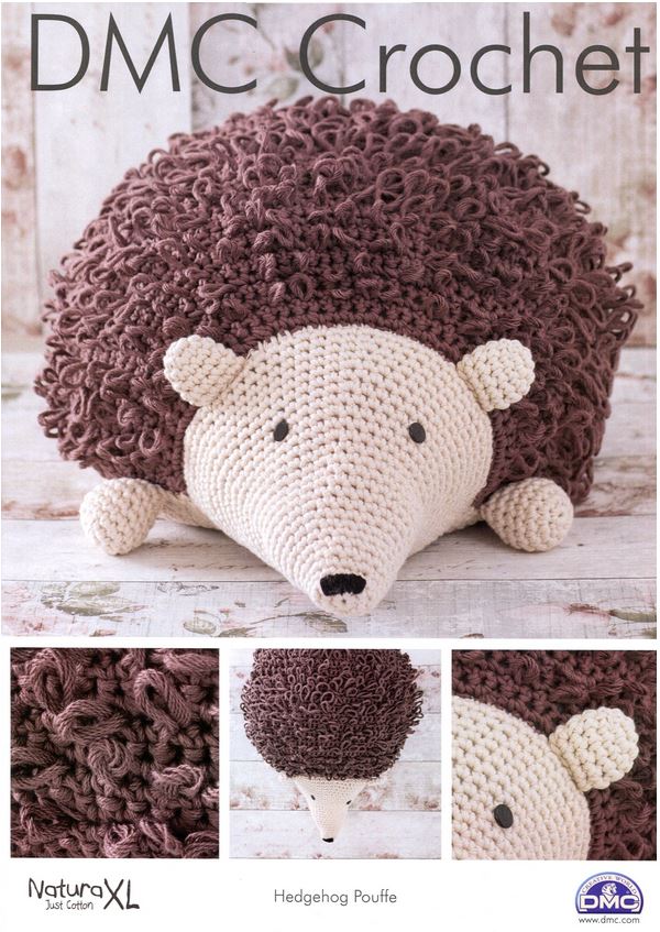 Hedgehog Pouffe 15331 DMC Natura XL Just Cotton Crochet Pattern - Amble Pin  Cushion