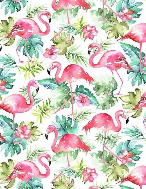 flamingo tropical watercolour timeless treasure