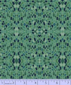 green blue mosaic dance at dusk marcus fabric