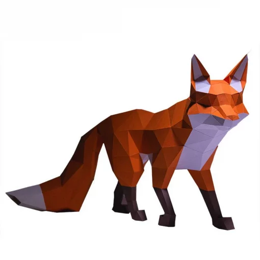 Paper Craft 3D Fox Model DIY Kit from Papercraft World