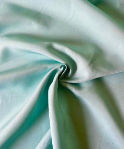 duck-eg blue poly viscose linen blend dressmaking fabric