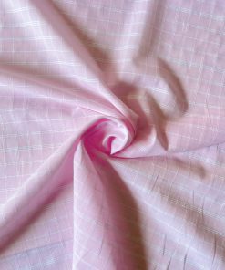 pink cotton checked dressmakingfabric