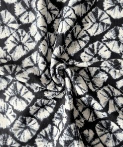 sashiko tie dye cotton linen dressmaking fabric indigo white