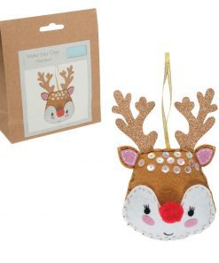 Festive felt reindeer sewing kit
