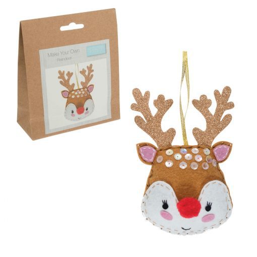 Festive felt reindeer sewing kit