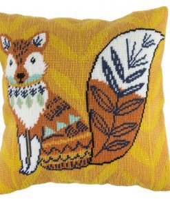completed fox cushion