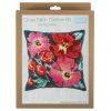 Floral cross stitch cushion kit