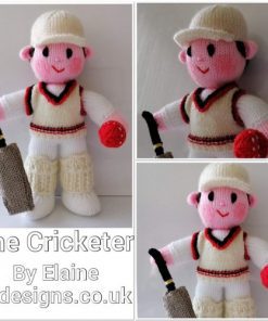 Cricket Player knitting Pattern