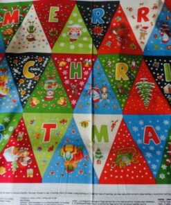 Merry Christmas Bunting Panel
