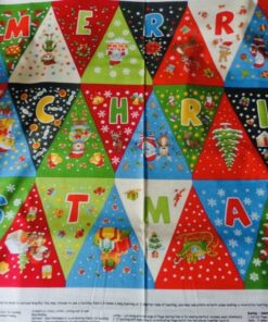 Merry Christmas Bunting Panel