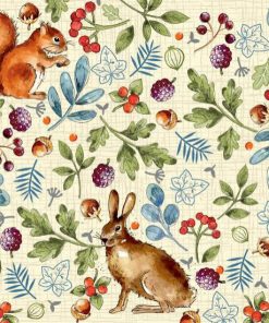 Rabbits and squirrels on cream