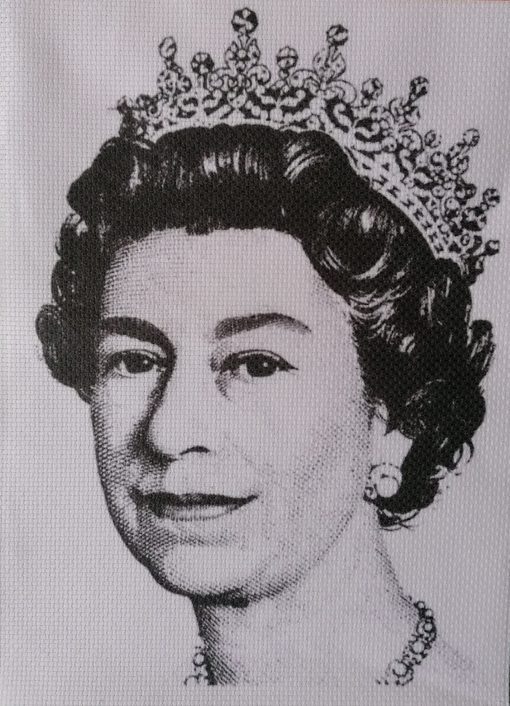 Queen Elizabeth 2nd Embroidery Panel