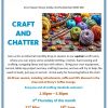 poster for craft and chatter sessions for May, June, July and Aug 26
