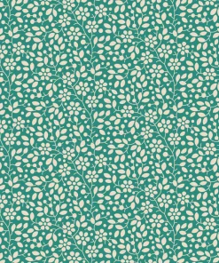 Tilda Cloudpie Teal-green cotton fabric