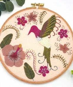 Applique and embroidery craft kit - Humming Bird