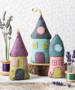 Lavender Houses Felt Embroidery Kit