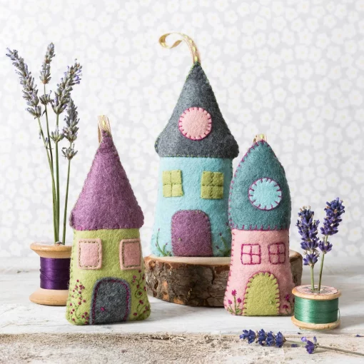 Lavender Houses Felt Embroidery Kit