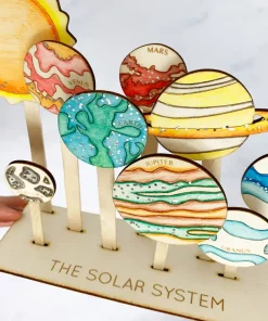Planets Craft Kit - wood and painting