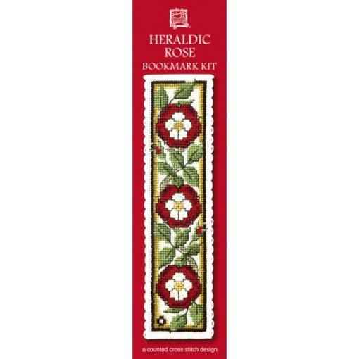 Heraldic Rose Cross Stitch Bookmark