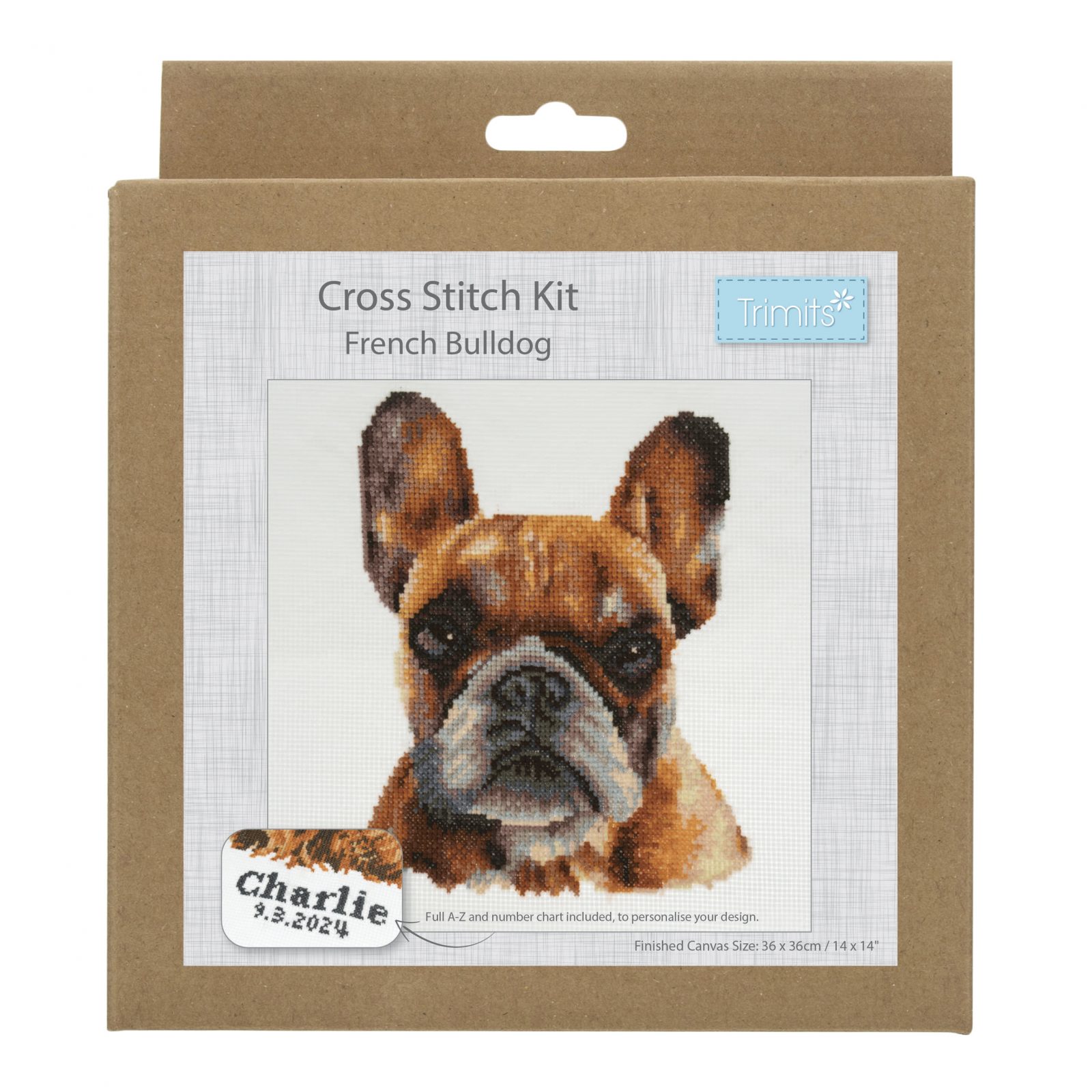French Bulldog Cross Stitch Amble Pin Cushion