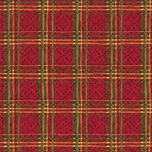 Plaid Red Cotton Fabric