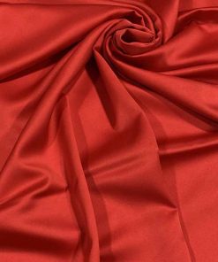 Red Stretch Satin Fabric
