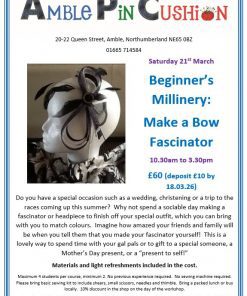Millinery Workshop - Bow Fascinator