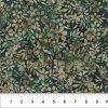 Floral on Green Batik
