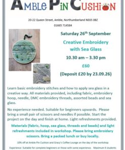 Embroidery With Sea Glass Workshop