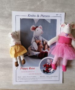 Pattern plus completed mouse in ballerina outfit