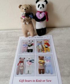 pattern and two completed bears
