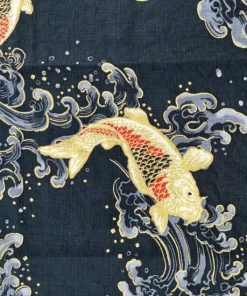 Koi Carp On Black