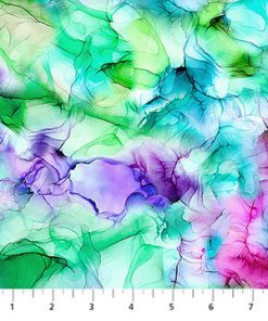 Concerto abstract design watercolour-look cotton fabric