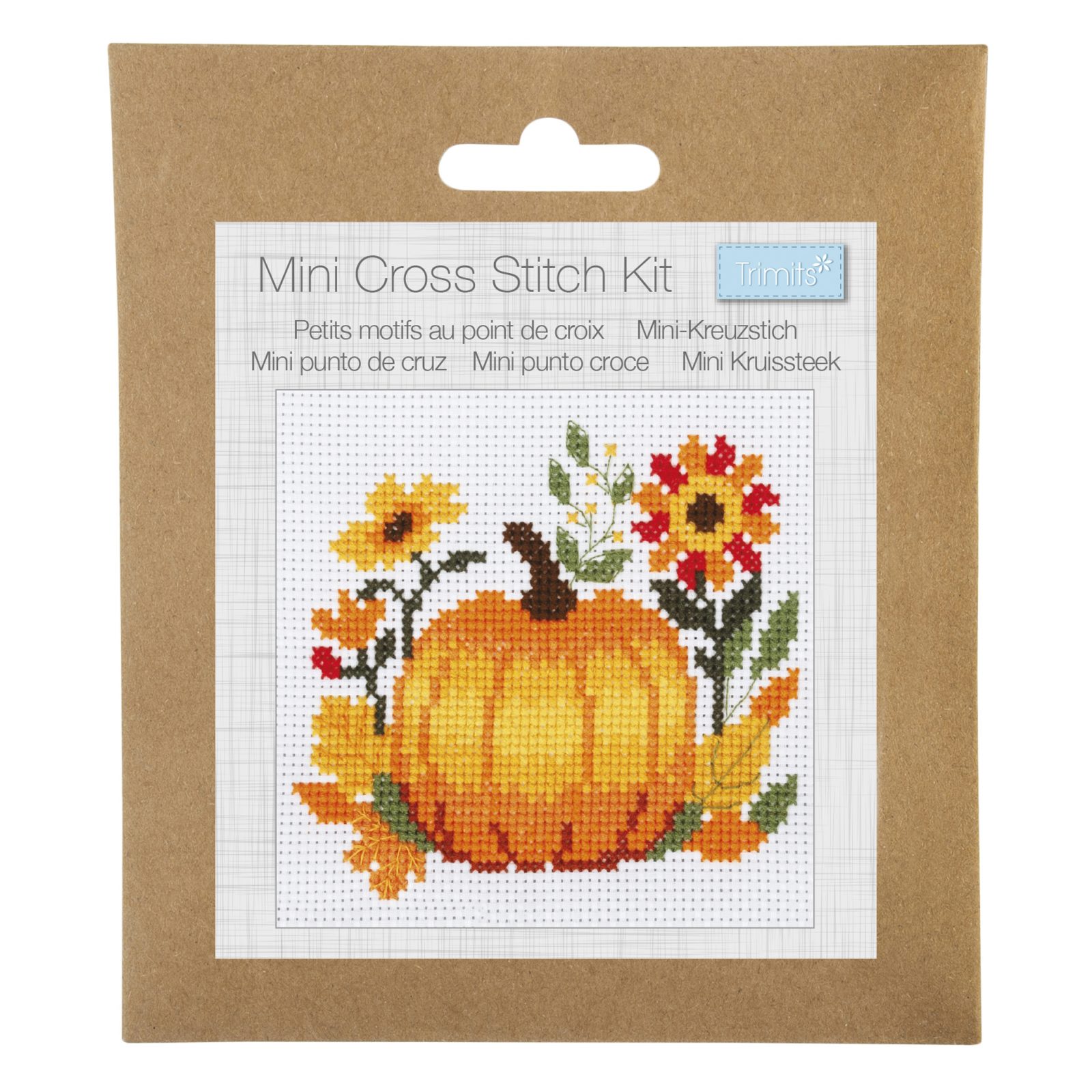 Pumpkin Cross Stitch Kit – Amble Pin Cushion