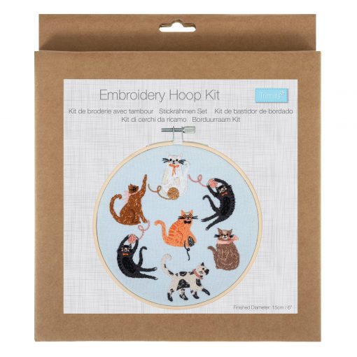 Cats Embroidery Hoop Kit