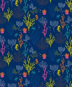 Ocean Life Coral Navy