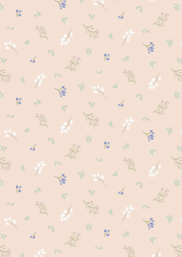 Scattered Sprigs on Peach