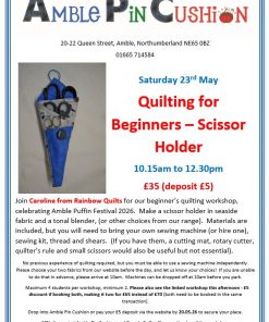 Beginners Quilting Scissor Holder Workshop