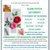poster for slow stitch classes through autumn 26