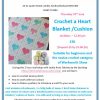 crochet a cushion or blanket with a heart motif workshop poster