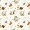 mice on cream cotton fabric