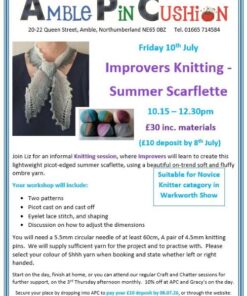 Improvers Knitting - Summer Scarflette