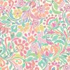 assorted flowers and foliage created in running stitch in rich colours
