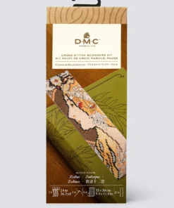 package for DMC cross stitch kit bookmark kit featuring a section of Zodiac by Alfons Mucha