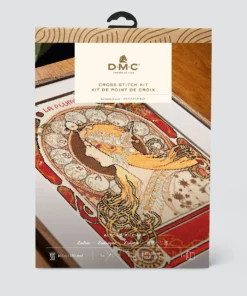 package for DMC cross stitch kit to create a design from Zodiac by Alfons Mucha