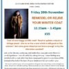 poster for coat alteration workshop on 20.11.26