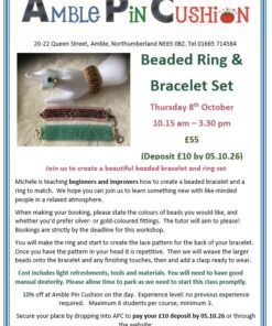 poster for beading workshop on 08.10.26