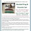 poster for 13th august 26 for a workshop to make a ring and start a bracelet from tubular beading techniques.